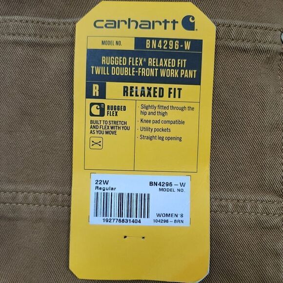 Carhartt rugged flex relaxed fit twill double-front work pant, 22W - Picture 11 of 11